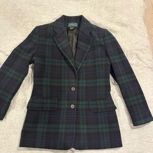 Ralph Lauren Dark Plaid Blazer